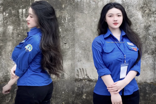 Nét duyên dáng của cô sinh viên tình nguyện có sức hút đặc biệt